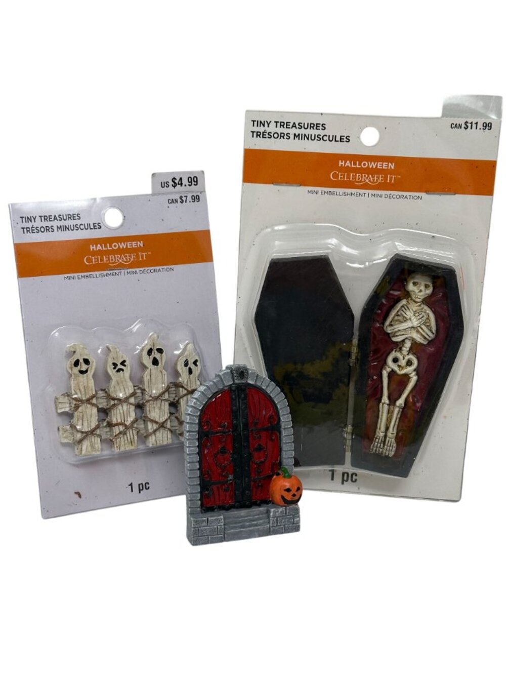 Halloween Skeletons Tombstones Miniatures Lot Celebrate It Tiny Treasures Decor - Picture 4 of 14